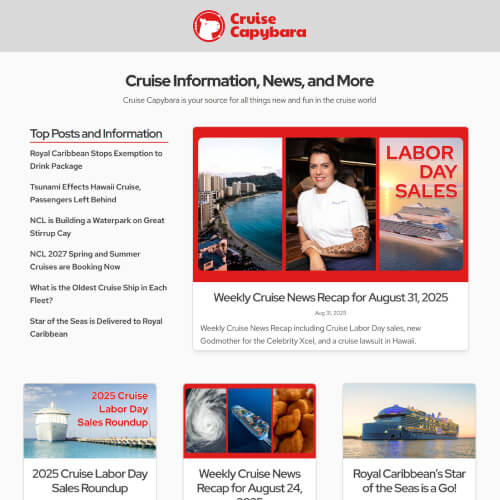 Cruise Capybara Blog