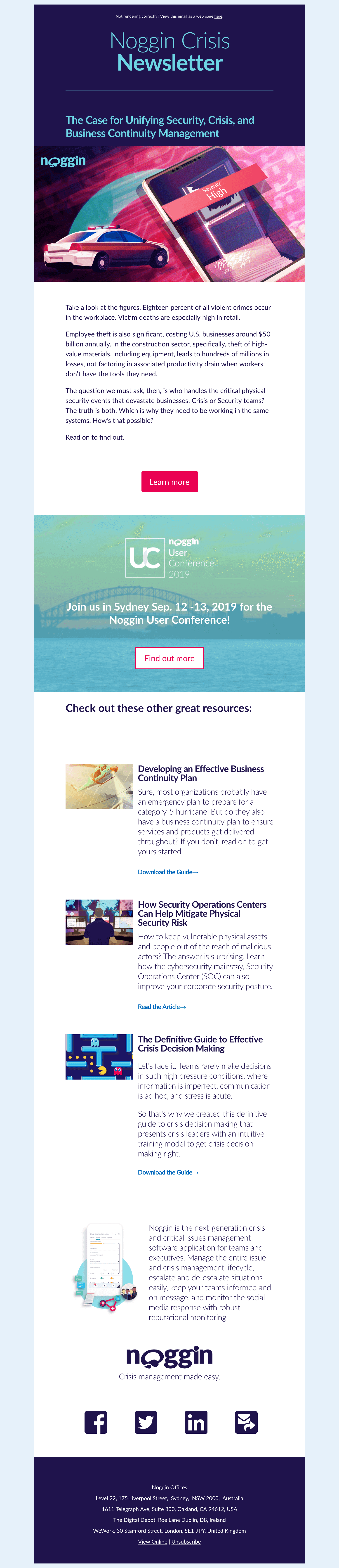 Noggin Crisis Newsletter